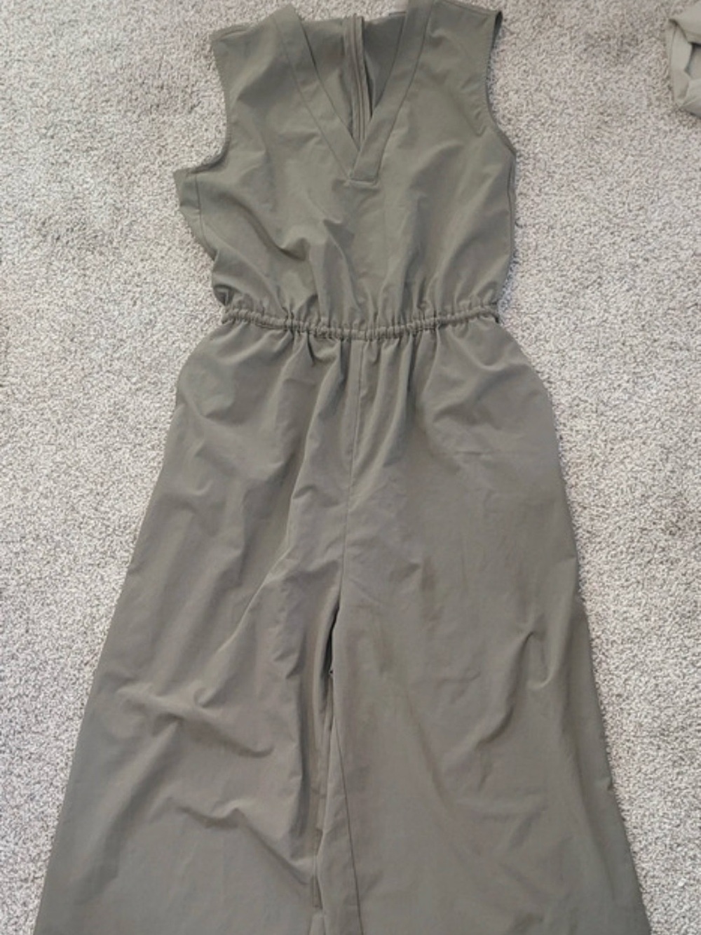 Calvin Klein Olive Green Sleeveless Wide-Leg Jumpsuit 10
